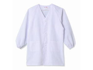 前ボタン給食着（白）